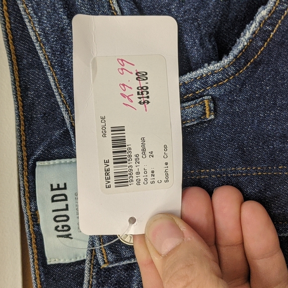 Agolde Cabana Nwt Sophie Crop Midrise 